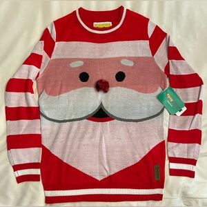 NWT Tipsy Elves Men’s Size Small Red Santa Ugly Christmas Sweater